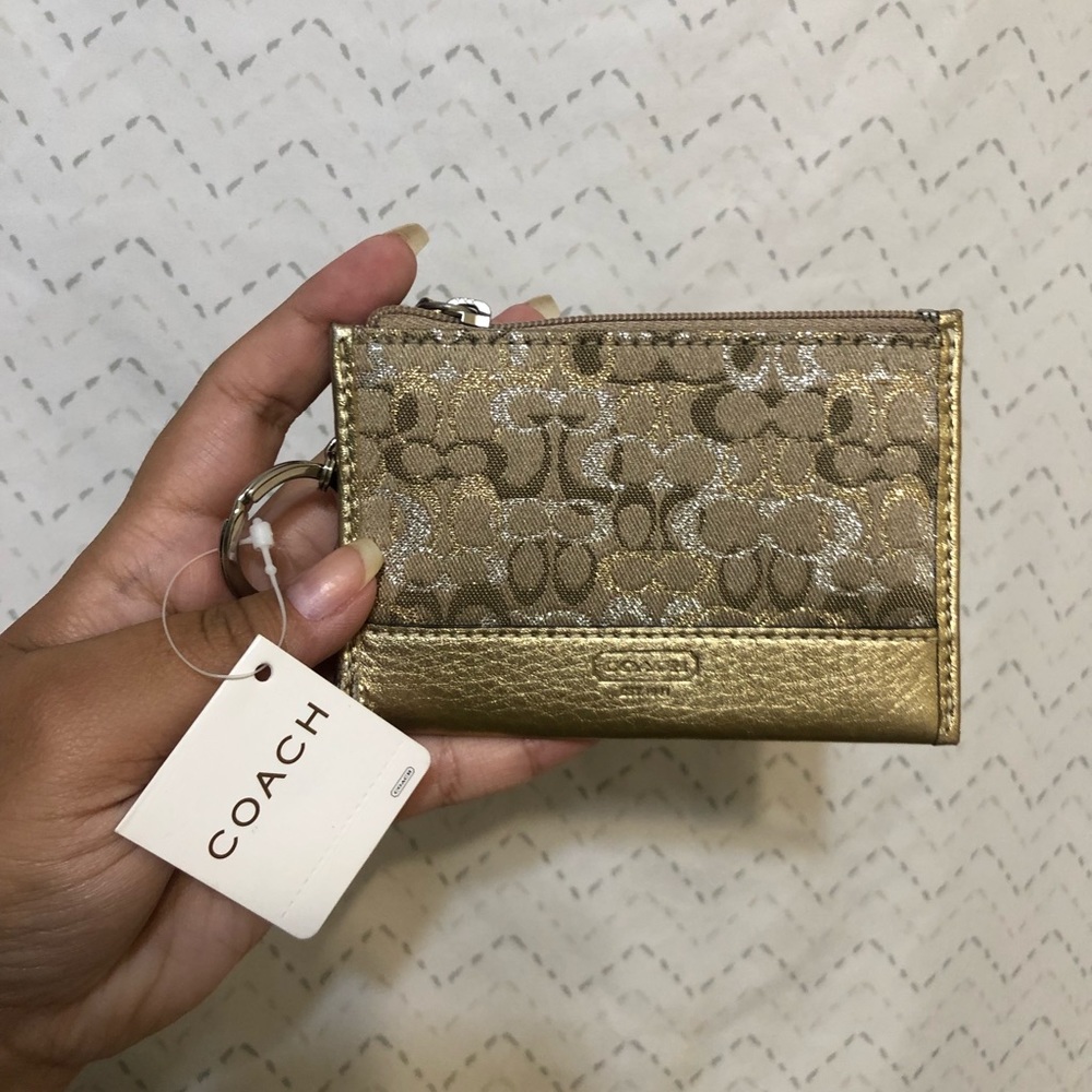 Coach gold coin purse